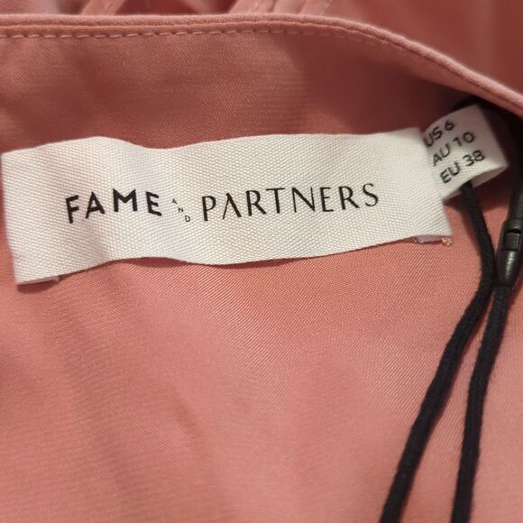 Fame and Partners light blush pink high neck dress with side cutouts NWT - Picture 3 of 7